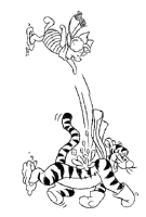 A coloring page of winnie the pooh - group